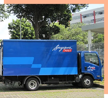 Singpost mail truck