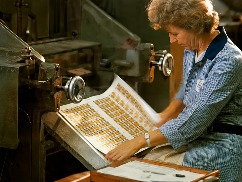5. Preparing printed stamp sbeets for perforation
