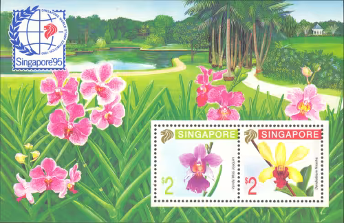 Singapore '95 Orchids Series (1st series) Stamp Collection