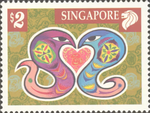 Zodiac Series - Snake Stamps