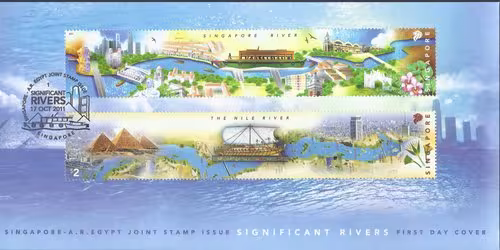 Singapore-A.R. Egypt Joint Stamp Issue